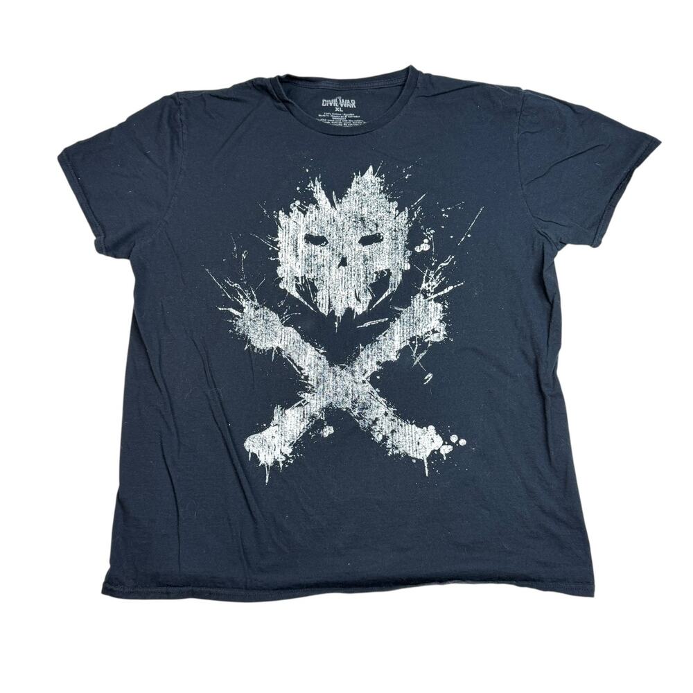 Marvel Crossbones Captain America Civil War Graphic Tee T-Shirt Black Adult XL